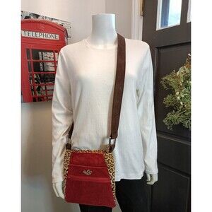 B's Brand Red Leopard Crossbody Bag Large